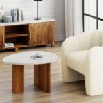 Lyriq Coffee Table in Walnut & White 301-975WAL 301 975WAL 1