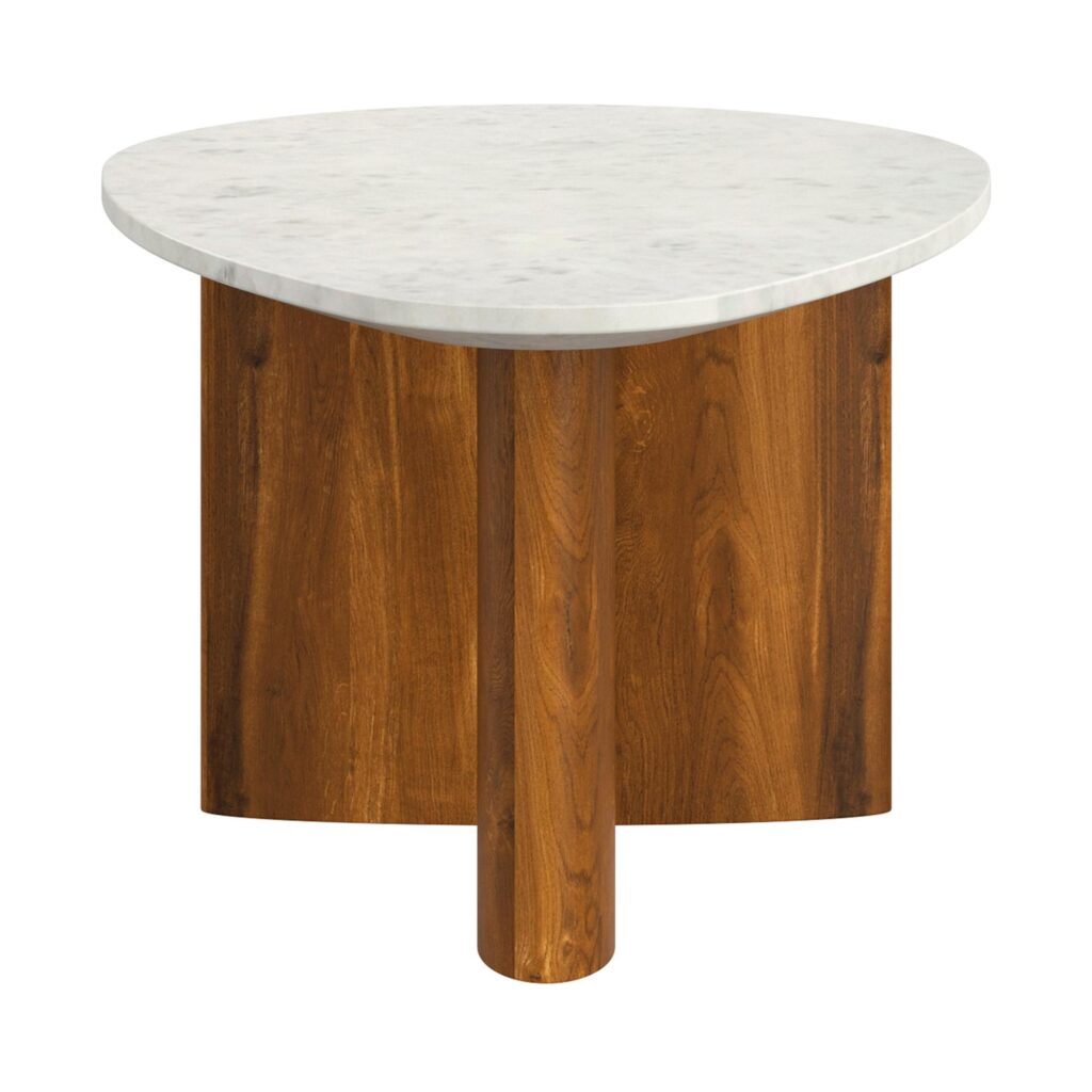 Lyriq Coffee Table in Walnut & White - Image 5