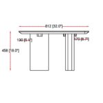 Lyriq Coffee Table in Walnut & White 301-975WAL 301 975WAL LD