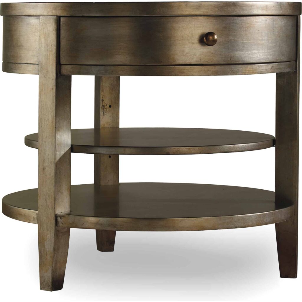 Sanctuary One-Drawer Round Lamp Table - Visage 3014-50003 3014 50003