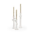Faux Bois Candlesticks - White (S3) 302170 302170 B