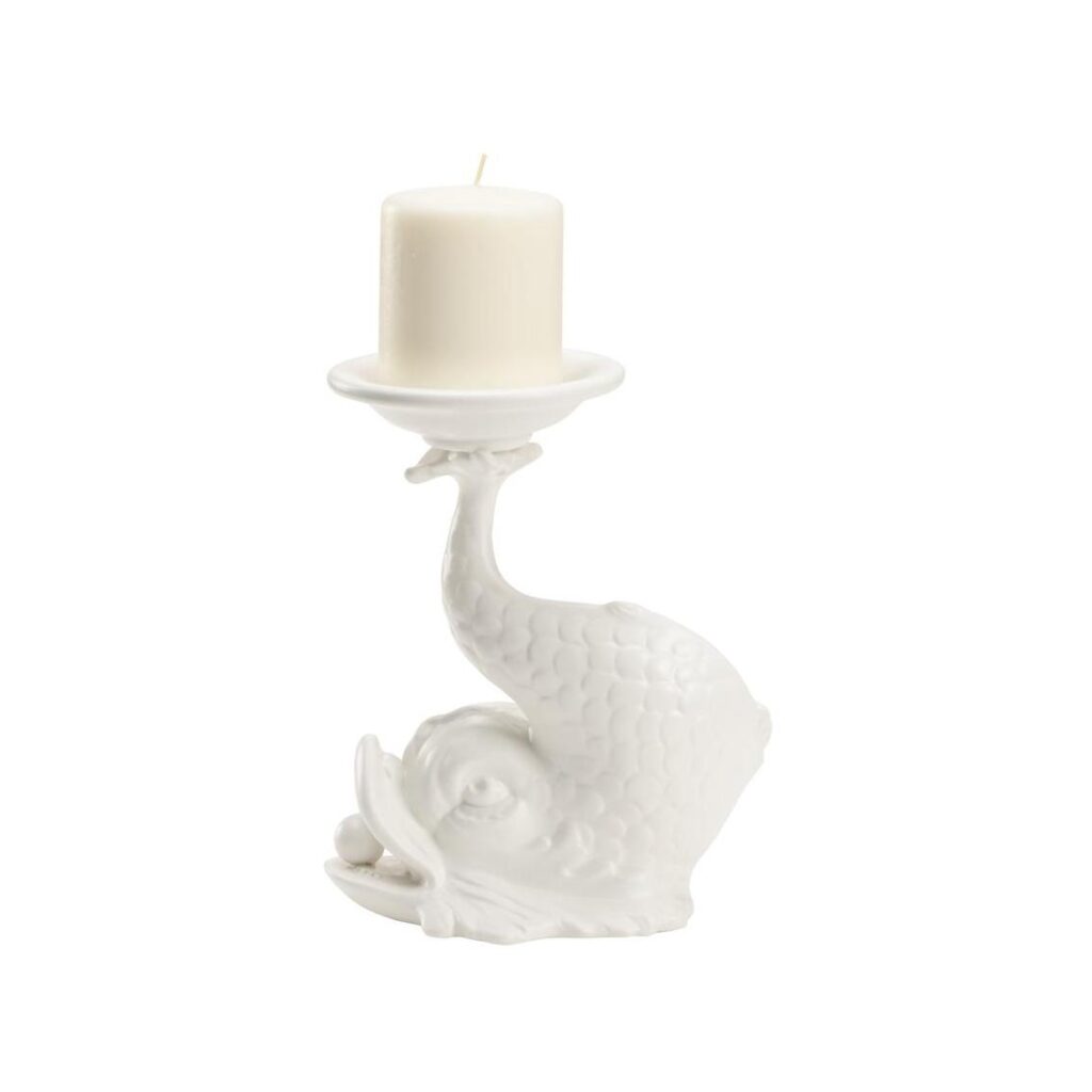 Italian Renaissance Dolphin Candleholder - Image 2