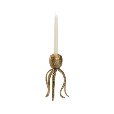 Pacific Octopus Candleholder - Brass