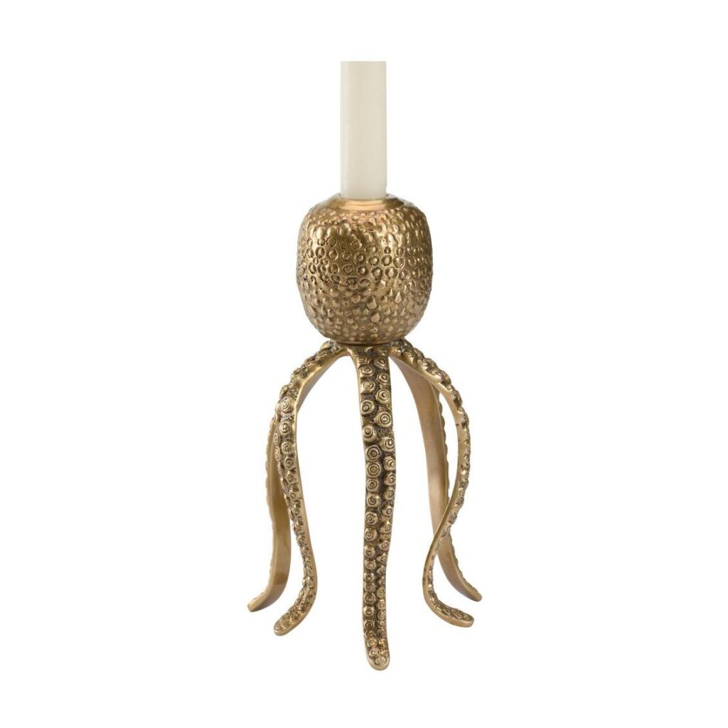 Pacific Octopus Candleholder - Brass - Image 2