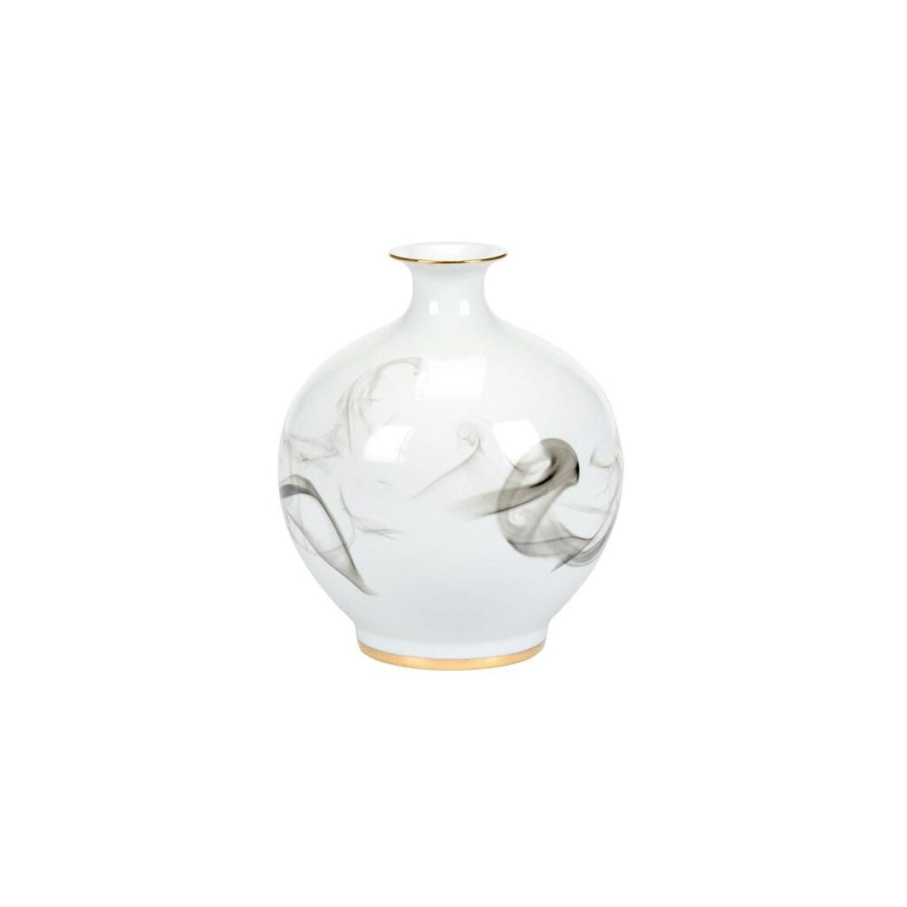 White Cinder And Smoke Vase (Sm) - Image 2