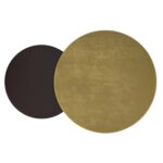 Adira 2pc Round Coffee Table Set in Antique Gold and Black 303-102GL_BK 303 102GL BK 2