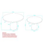 Adira 2pc Round Coffee Table Set in Antique Gold and Black 303-102GL_BK 303 102GL BK LD
