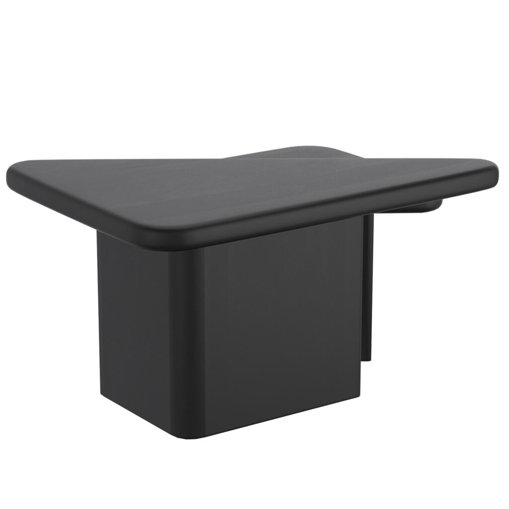 Draco 2pc Coffee Table Set in Black - Image 3