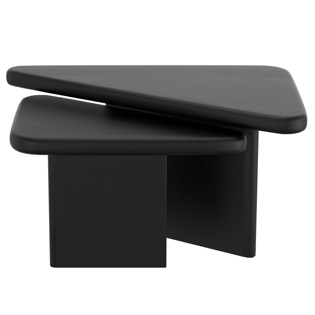 Draco 2pc Coffee Table Set in Black - Image 5
