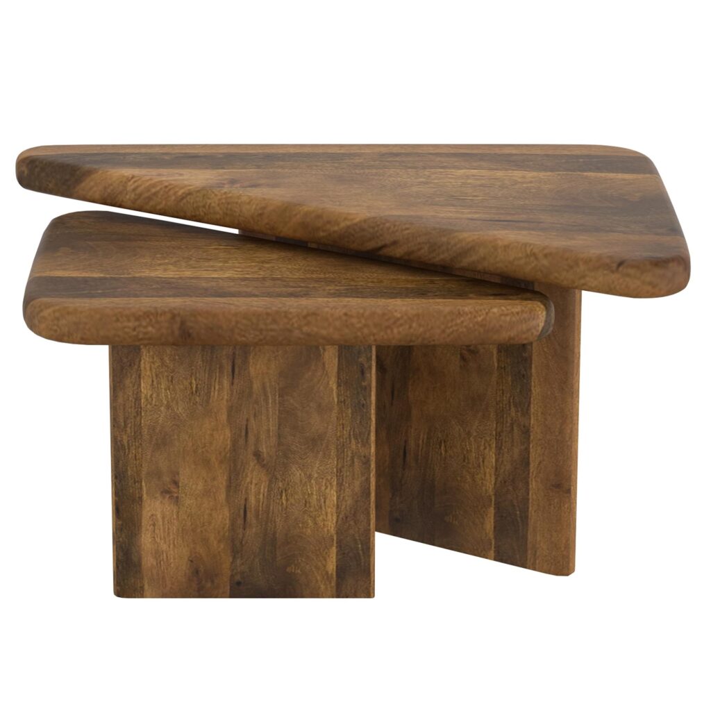 Draco 2pc Coffee Table Set in Walnut - Image 5