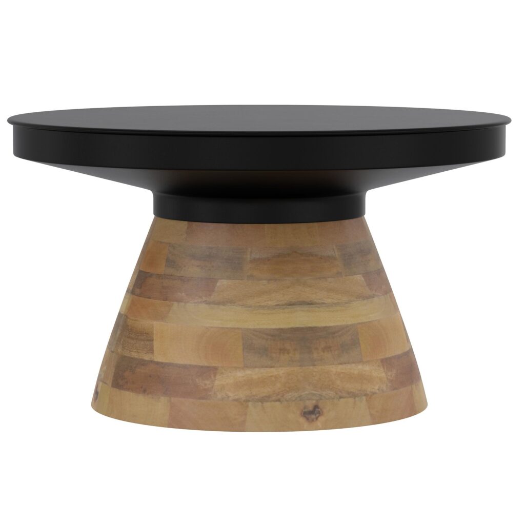 Boden 2pc Coffee Table Set in Black with Walnut - Image 3