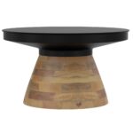 Boden 2pc Coffee Table Set in Black with Walnut 303-229BK 303 229BK 2