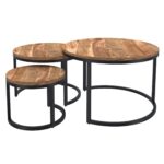Darsh 3pc Coffee Table Set in Natural and Black 303-403NAT 303 403NAT 3