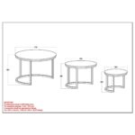 Darsh 3pc Coffee Table Set in Natural and Black 303-403NAT 303 403NAT LD