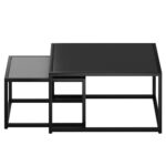 Quinn 2pc Coffee Table Set in Black 303-524BK 303 524BK 3