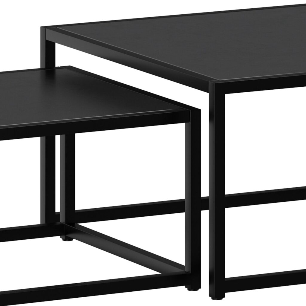 Quinn 2pc Coffee Table Set in Black - Image 7