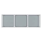 Casini 3pc Multi-Tier Coffee Table Set in Silver 303-632CH-3 303 632CH 3 5