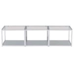 Casini 3pc Small Coffee Table Set in Silver 303-632CH_S 303 632CH S 2