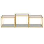 Casini 3pc Multi-Tier Coffee Table Set in Gold 303-632GL-3 303 632GL 3 2