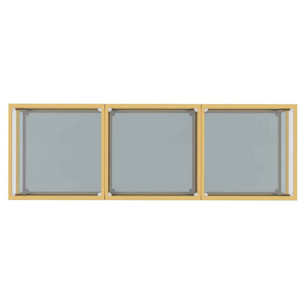 Casini 3pc Multi-Tier Coffee Table Set in Gold - Image 6