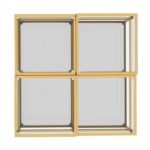 Casini 4pc Multi-Tier Coffee Table Set in Gold 303-632GL-4 303 632GL 4 5