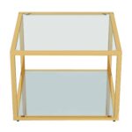 Casini 3pc Small Coffee Table Set in Gold 303-632GL_S 303 632GL S 4