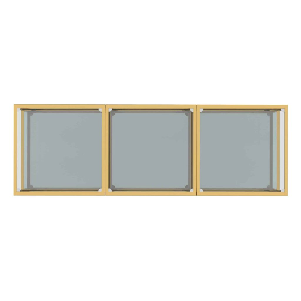 Casini 3pc Small Coffee Table Set in Gold - Image 6