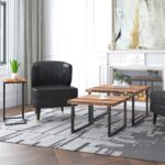Jivin 2pc Coffee Table Set in Natural and Black 303-676NAT 303 676NAT 1