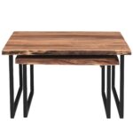Jivin 2pc Coffee Table Set in Natural and Black 303-676NAT 303 676NAT 3