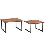 Jivin 2pc Coffee Table Set in Natural and Black 303-676NAT 303 676NAT 6