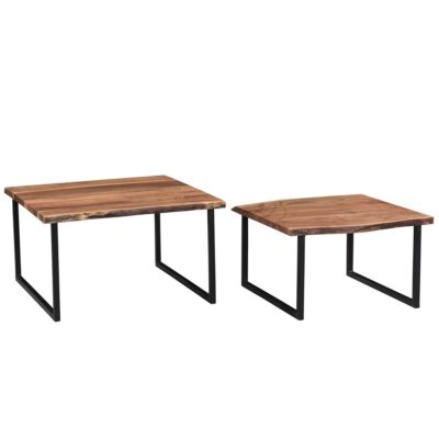Jivin 2pc Coffee Table Set in Natural and Black 303-676NAT 303 676NAT 6