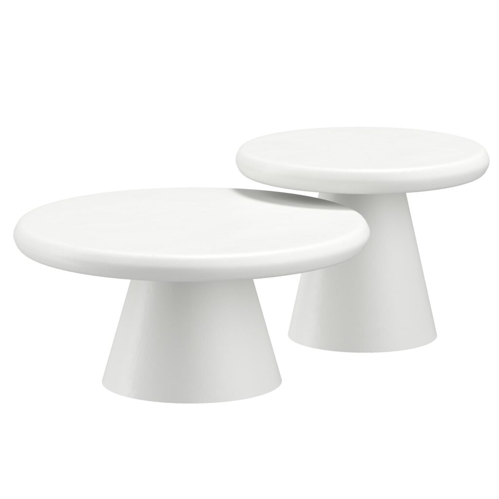 Galio 2pc Coffee Table set in White - Image 3