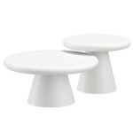 Galio 2pc Coffee Table set in White 303-915WT 303 915WT 2