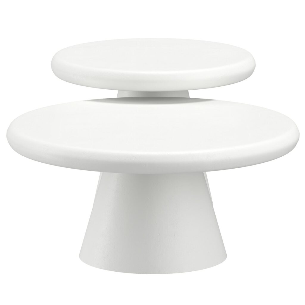 Galio 2pc Coffee Table set in White - Image 4