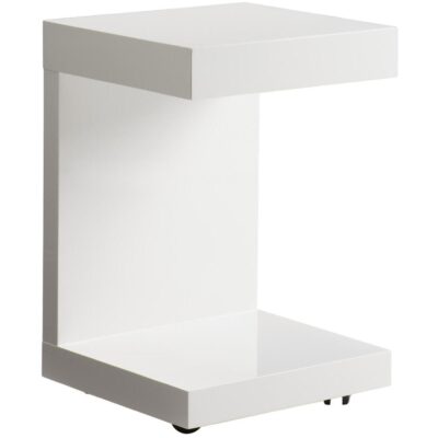 Bachelor End Table - High Gloss White 6 Bachelor End Table - High Gloss White 36556 36556 BACHELOR TV TABLE WHITE 2