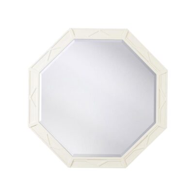 Dahlia Hexagon Mirror - White