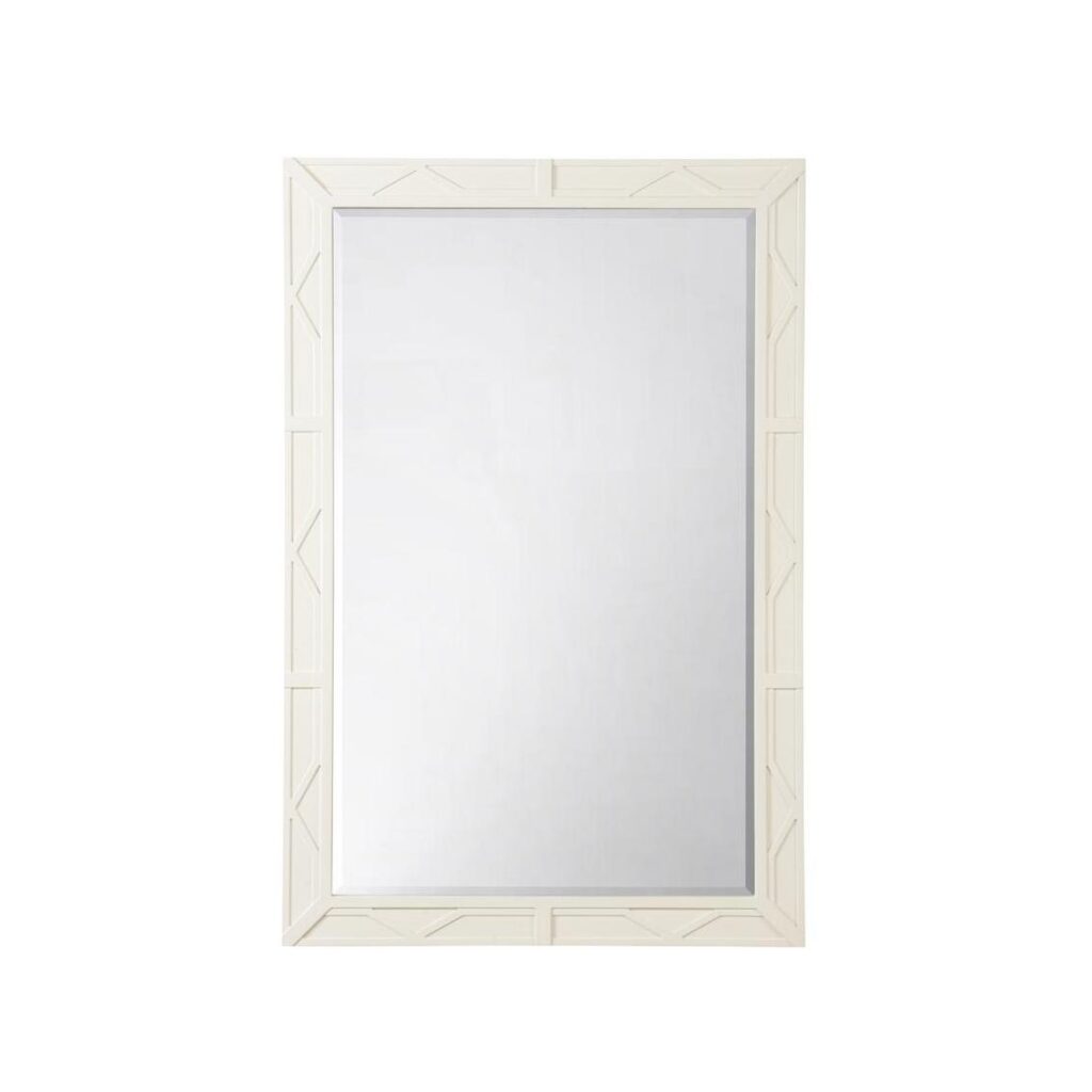 Dahlia Rectangle Mirror - White