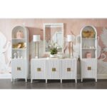Dahlia Rectangle Mirror - White 370077 370077 D