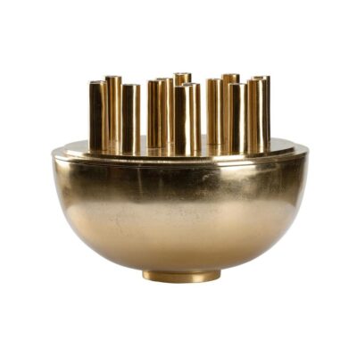 Fluted Brass Vase