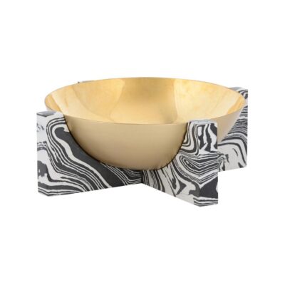 Black and White Pedestal Bowl