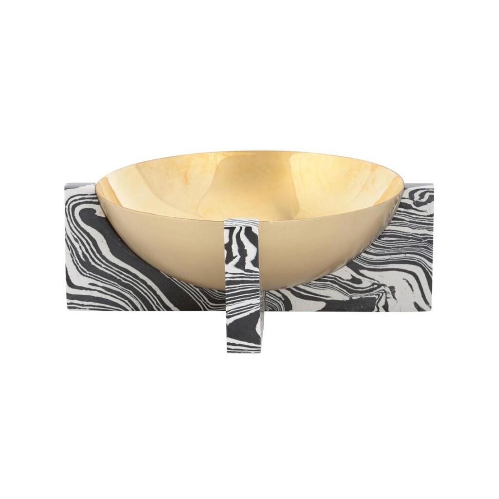 Black and White Pedestal Bowl - Image 2