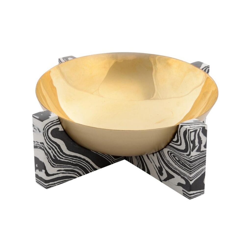 Black and White Pedestal Bowl - Image 4