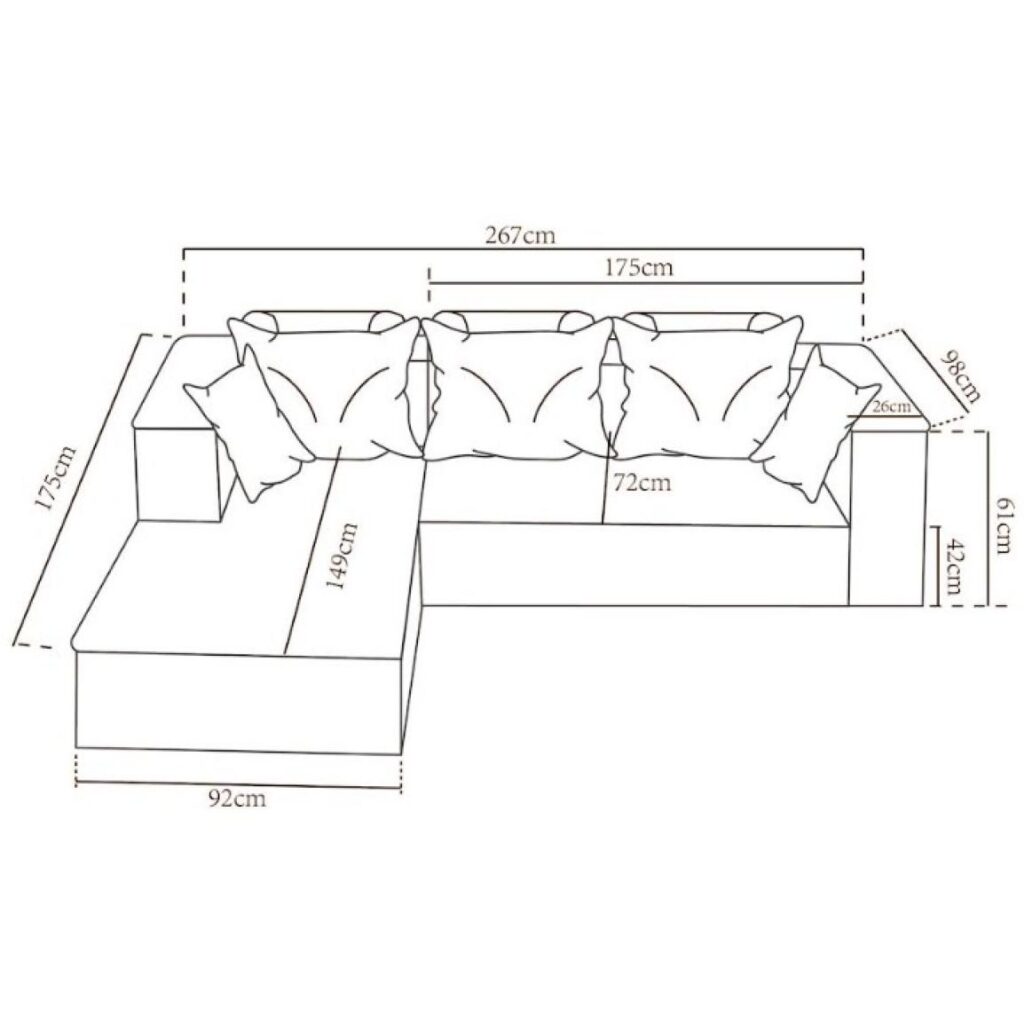 Brassex Compression Sectional Sofa - Taupe - Image 6