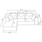 Brassex Compression Sectional Sofa - Taupe 373002 373002 6