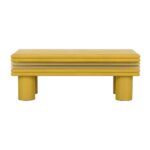 Coulter Leather Cocktail Table- Yellow 383546 383546 B