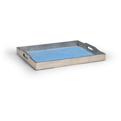 Large Blue Shagreen Tray