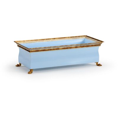 French Tole Planter - Blue