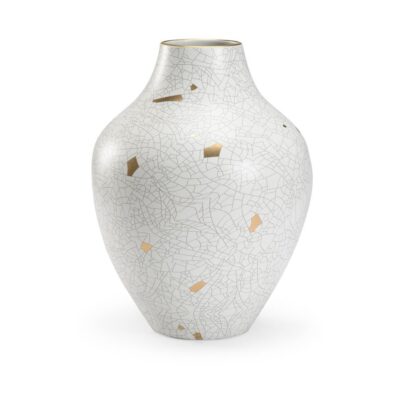 Gold Crackle Urn (Lg)