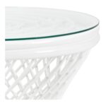 Rattan Side Table - White 384589 384589 B