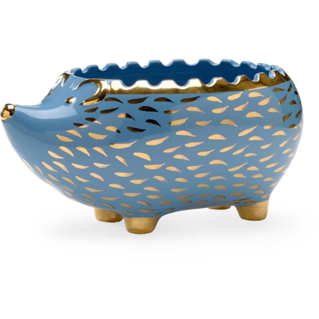 Hedgehog Bowl - Blue/Gold